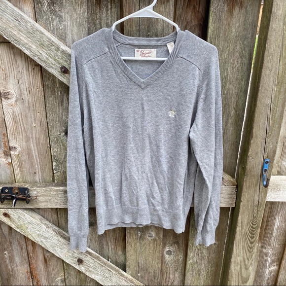 Original Penguin Other - Original Penguin grey v-neck pullover sweater sz M